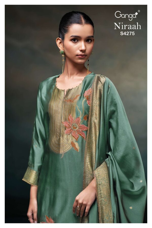 My Fashion Road Ganga Fashion Niraahi Exclusive Woven Silk Suit | S4275 – C