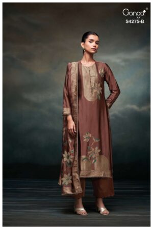 My Fashion Road Ganga Fashion Niraahi Exclusive Woven Silk Suit | S4275 – B