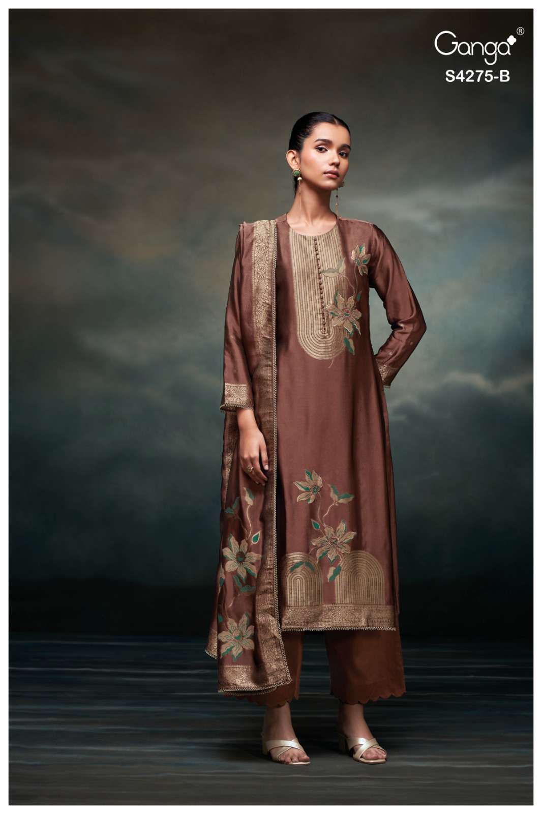 My Fashion Road Ganga Fashion Niraahi Exclusive Woven Silk Suit | S4275 – B My Fashion Road Ganga Fashion Niraahi Exclusive Woven Silk Suit | S4275 – B