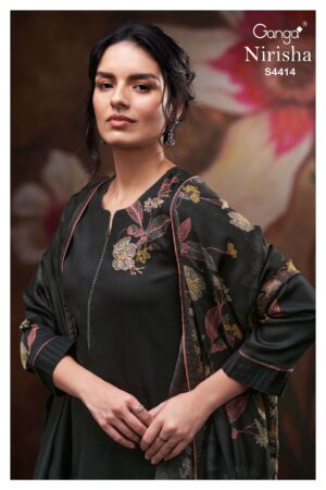 My Fashion Road Ganga Fashion Nirisha Pure Cotton Satin Ladies Dress | S4414 – D