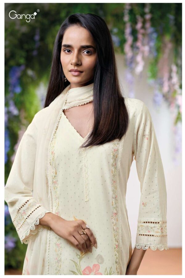 My Fashion Road Ganga Fashion Nyomi Premium Cotton Jacquard Suit | S3648 – A