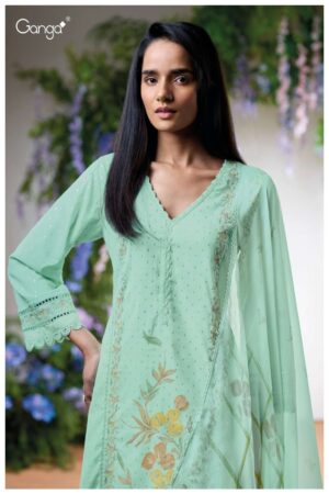 My Fashion Road Ganga Fashion Nyomi Premium Cotton Jacquard Suit | S3648 – C