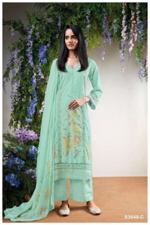 My Fashion Road Ganga Fashion Nyomi Premium Cotton Jacquard Suit | S3648 – C