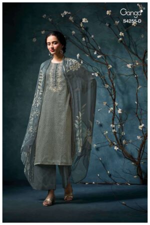 My Fashion Road Ganga Fashion Olesia Pure Cotton Satin Ladies Dress | S4255 – D