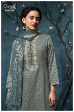 My Fashion Road Ganga Fashion Olesia Pure Cotton Satin Ladies Dress | S4255 – D