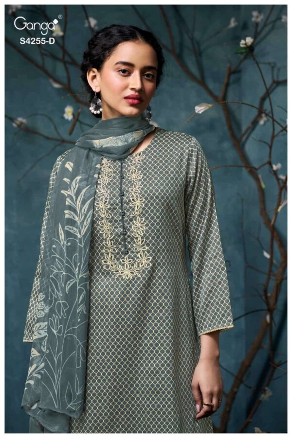 My Fashion Road Ganga Fashion Olesia Pure Cotton Satin Ladies Dress | S4255 – D