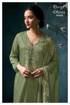 My Fashion Road Ganga Fashion Olesia Pure Cotton Satin Ladies Dress | S4255 – C