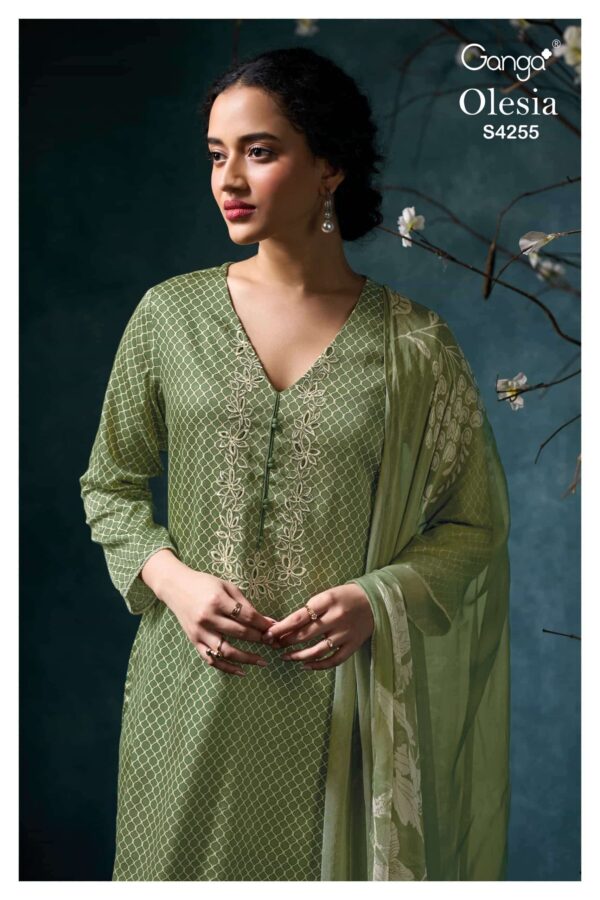 My Fashion Road Ganga Fashion Olesia Pure Cotton Satin Ladies Dress | S4255 – C