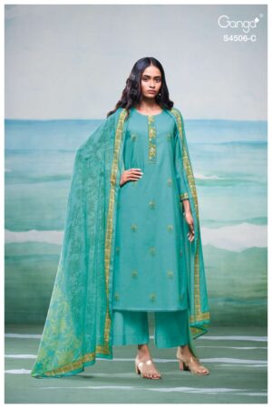 My Fashion Road Ganga Fashion Sveaa Premium Wear Cotton Suit  | S4506 – C