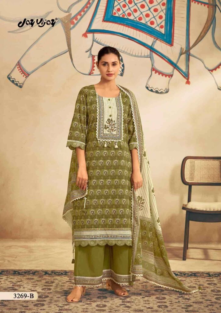 My Fashion Road Jay Vijay Gouri Premium Designs Cotton Dress | 3269 – B