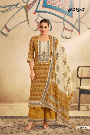 My Fashion Road Jay Vijay Gouri Premium Designs Cotton Dress | 3269 – C