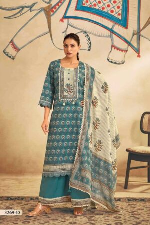My Fashion Road Jay Vijay Gouri Premium Designs Cotton Dress | 3269 – D