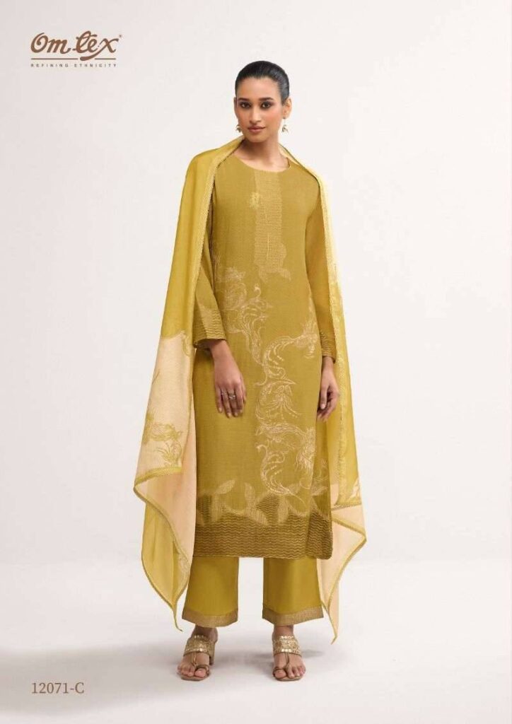 My Fashion Road Omtex Aira Pure Linen Jacquard Suit | 12071 – C