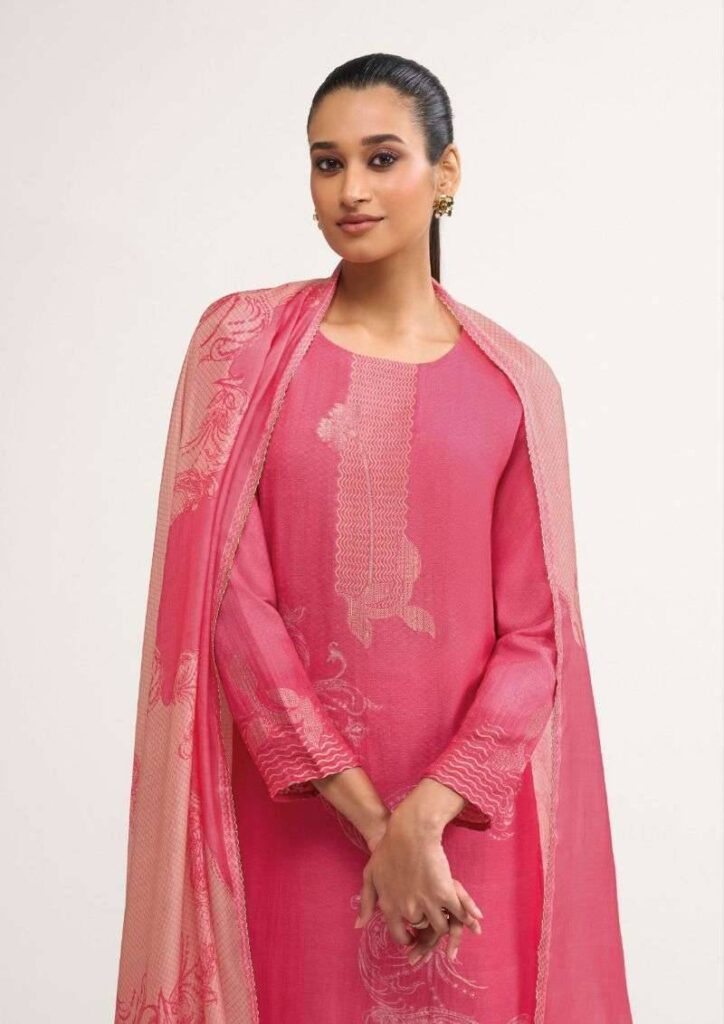 My Fashion Road Omtex Aira Pure Linen Jacquard Suit | 12071 – B