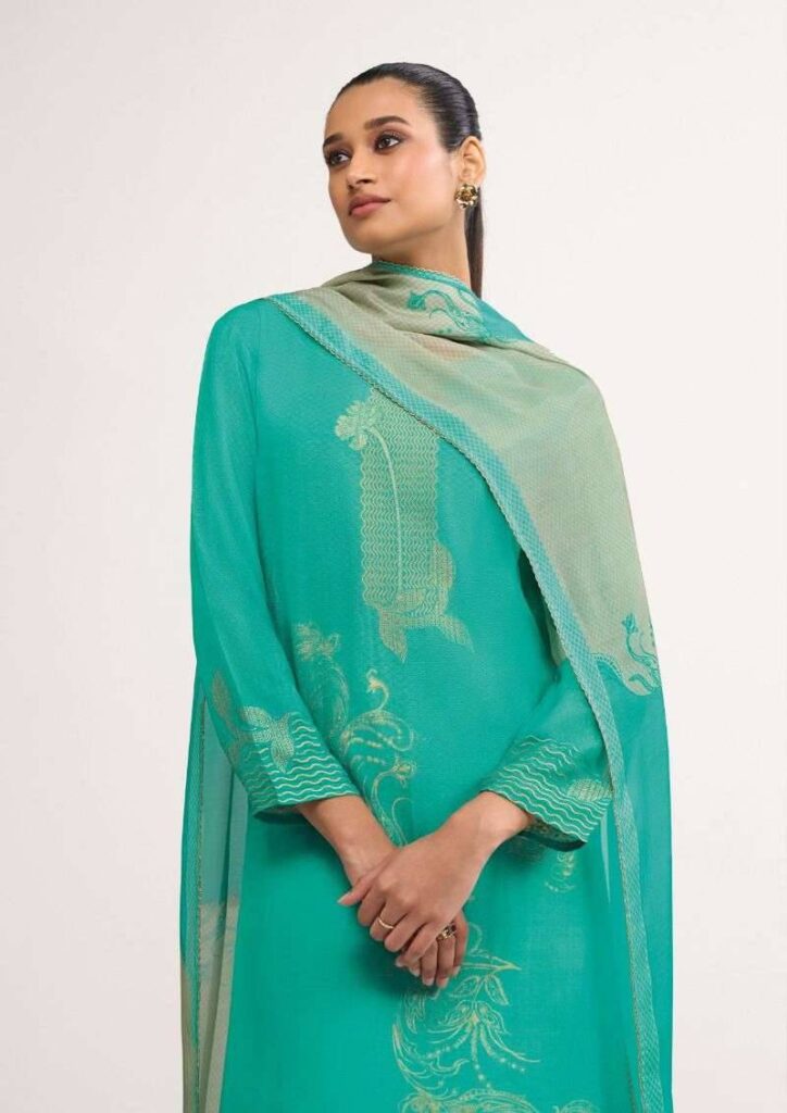 My Fashion Road Omtex Aira Pure Linen Jacquard Suit | 12071 – D