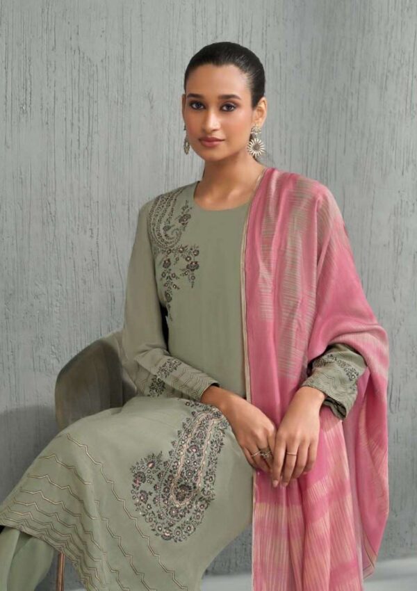 My Fashion Road Omtex Reya Pure Linen Jacquard Suit | 12081-A