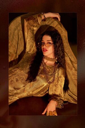 My Fashion Road Varsha Golden Berry Exclusive Style Gajji Silk Suit | GB – 01