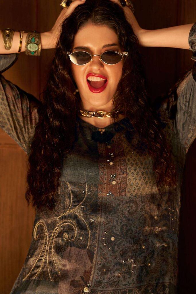 My Fashion Road Varsha Golden Berry Exclusive Style Gajji Silk Suit | GB – 04