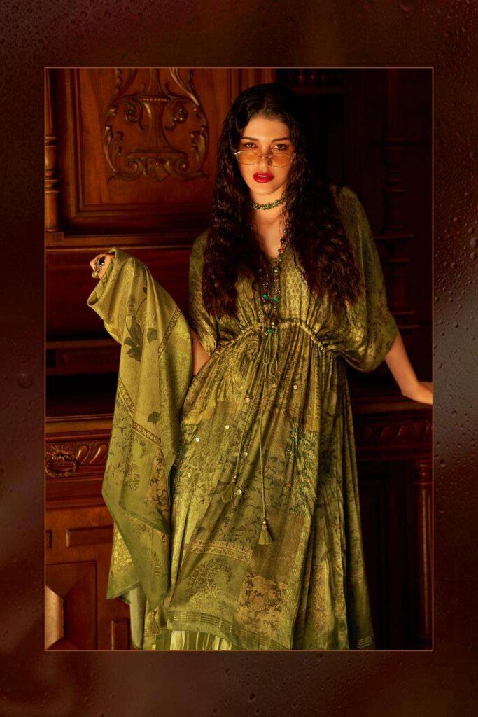 My Fashion Road Varsha Golden Berry Exclusive Style Gajji Silk Suit | GB – 02