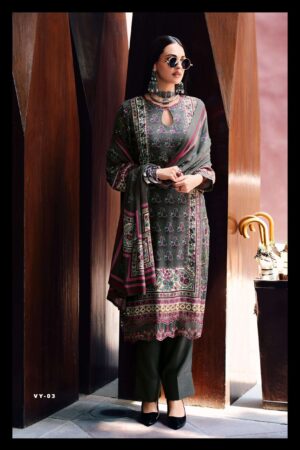 My Fashion Road Varsha Voyage Fancy Viscose Muslin Suit | VY – 03