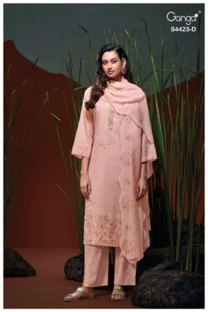 My Fashion Road Ganga Fashion Bethra Pure Mal Printed Fancy Ladies Dress | S4423 – D