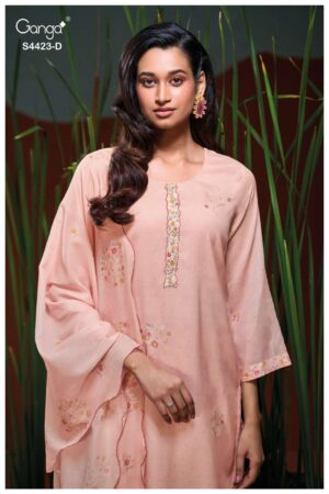 My Fashion Road Ganga Fashion Bethra Pure Mal Printed Fancy Ladies Dress | S4423 – D