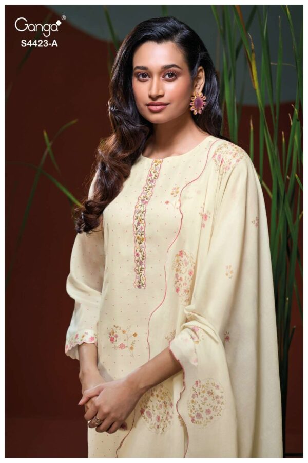 My Fashion Road Ganga Fashion Bethra Pure Mal Printed Fancy Ladies Dress | S4423 – A