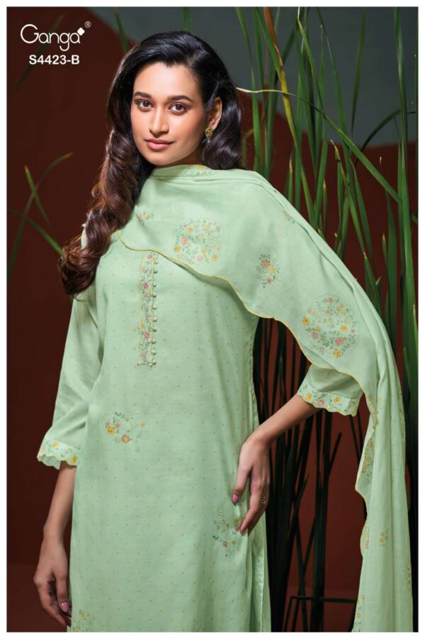 My Fashion Road Ganga Fashion Bethra Pure Mal Printed Fancy Ladies Dress | S4423 – B