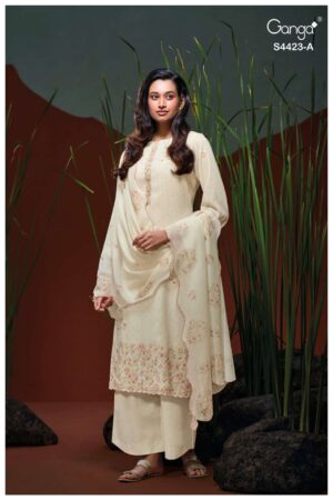 My Fashion Road Ganga Fashion Bethra Pure Mal Printed Fancy Ladies Dress | S4423 – A