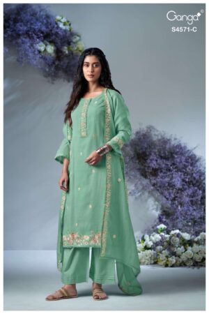 My Fashion Road Ganga Fashion Cassia Premium Designs Ladies Suit | S4571 – C