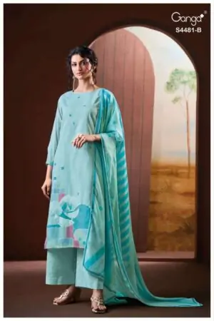 My Fashion Road Ganga Fashion Cruzie Fancy Wear Summer Suit | S4481 – B