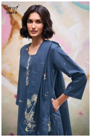 My Fashion Road Ganga Fashion Darvika Premium Wear Cotton Dress | S4521 – B