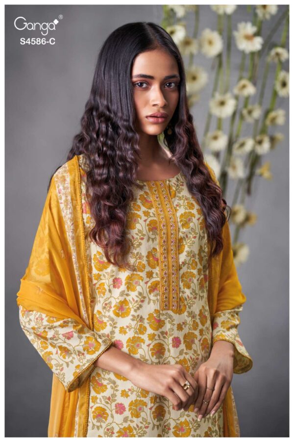 My Fashion Road Ganga Fashion Delyra Summer Wear Cotton Ganga Suit | S4586 – C