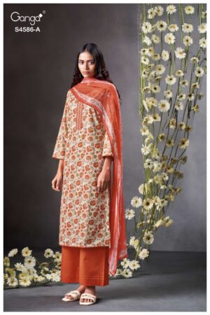 My Fashion Road Ganga Fashion Delyra Summer Wear Cotton Ganga Suit | S4586 – A