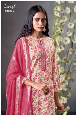 My Fashion Road Ganga Fashion Delyra Summer Wear Cotton Ganga Suit | S4586 – D