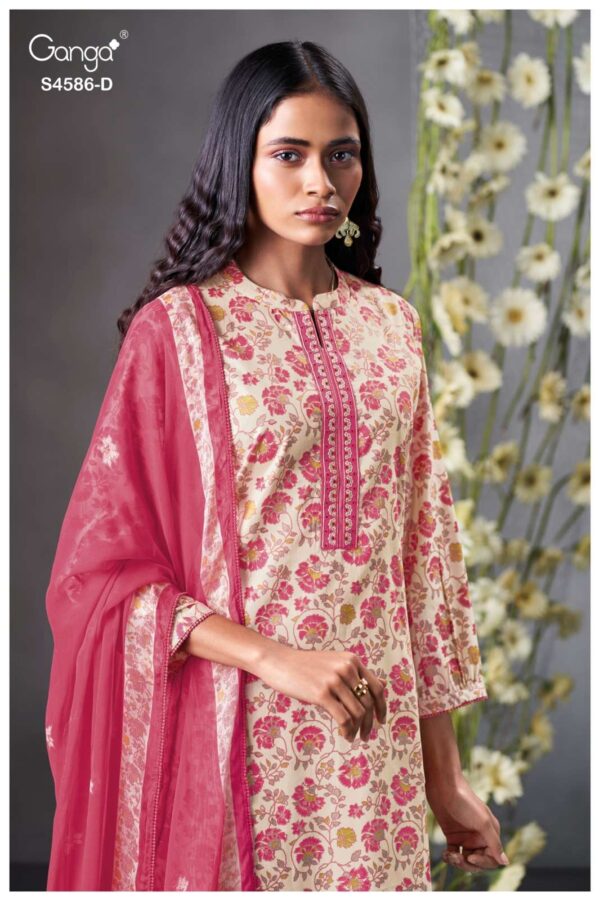 My Fashion Road Ganga Fashion Delyra Summer Wear Cotton Ganga Suit | S4586 – D