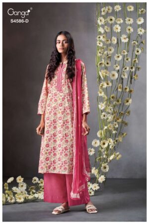 My Fashion Road Ganga Fashion Delyra Summer Wear Cotton Ganga Suit | S4586 – D