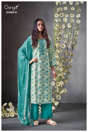My Fashion Road Ganga Fashion Delyra Summer Wear Cotton Ganga Suit | S4586 – B