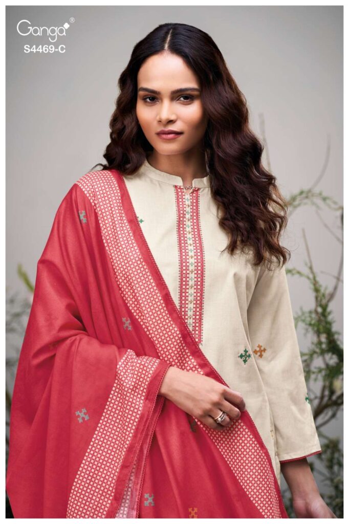 My Fashion Road Ganga Fashion Eliara Fancy Cotton Salwar Kameez | S4469 – C