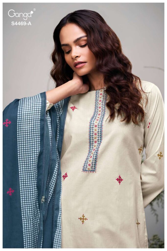 My Fashion Road Ganga Fashion Eliara Fancy Cotton Salwar Kameez | S4469 – A