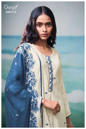 My Fashion Road Ganga Fashion Elysha Premium Cotton Linen Suit | S4511 – D