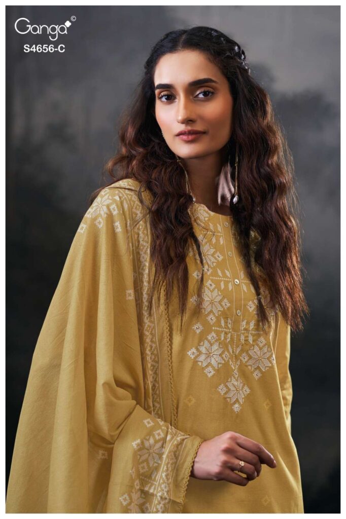 My Fashion Road Ganga Fashion Evaira Fancy Cotton Salwar Kameez  | S4656 – C