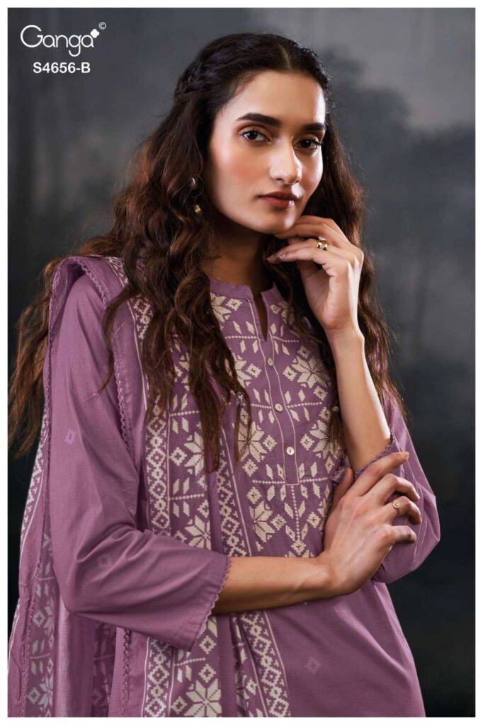 My Fashion Road Ganga Fashion Evaira Fancy Cotton Salwar Kameez | S4656 – B