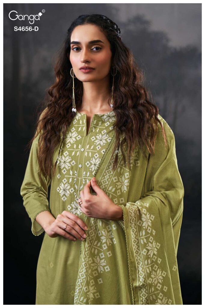 My Fashion Road Ganga Fashion Evaira Fancy Cotton Salwar Kameez  | S4656 – D