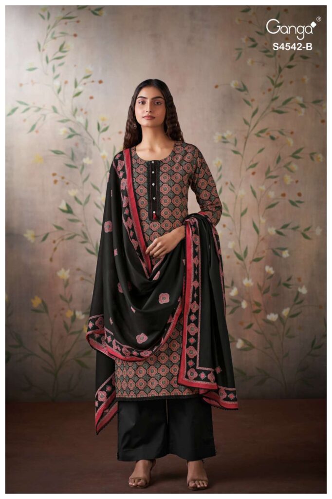 My Fashion Road Ganga Fashion Faeva Summer Wear Cotton Suit | S4542 – B