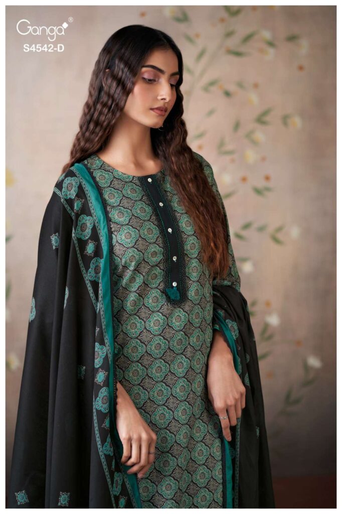 My Fashion Road Ganga Fashion Faeva Summer Wear Cotton Suit | S4542 – D