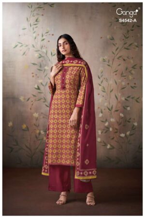 My Fashion Road Ganga Fashion Faeva Summer Wear Cotton Suit | S4542 – A