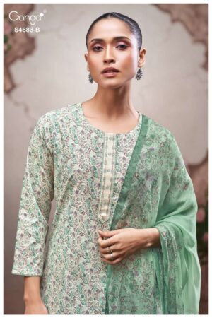 My Fashion Road Ganga Fashion Ferial Summer Collection Premium Cotton Suit | S4683 – B