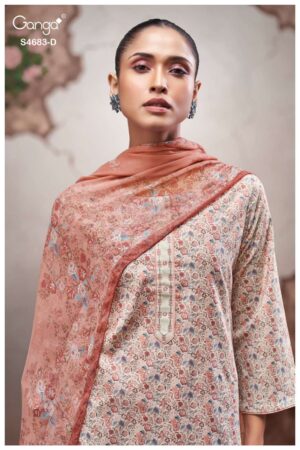 My Fashion Road Ganga Fashion Ferial Summer Collection Premium Cotton Suit | S4683 – D