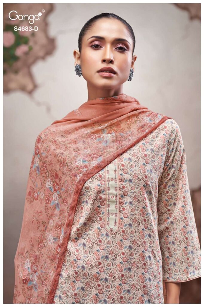My Fashion Road Ganga Fashion Ferial Summer Collection Premium Cotton Suit | S4683 – D